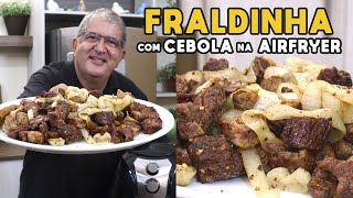 Como Fazer Fraldinha na Airfryer com Cebola  Tv Churrasco [upl. by Coombs]