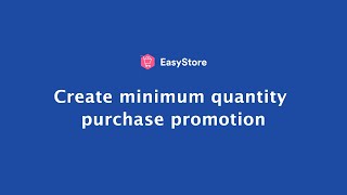 Promotion │ How to Create quotMinimum Quantity Purchasequot promotion  │ Eng [upl. by Eilzel]