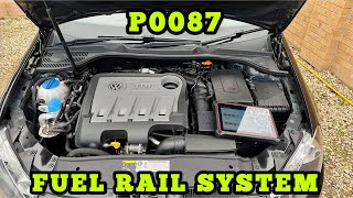 P0087 Fuel Rail System Pressure  Too Low HPFP How To Fix Audi Seat Skoda VW [upl. by Prebo]