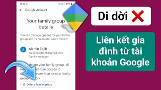 Cách xóa Family Link khỏi tài khoản Google 2024  Xóa liên kết gia đình [upl. by Bjorn]