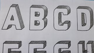 3d Drawing Letter A To Z  How To Draw Capital Alphabet Lettering A Z Easy Simple For Beginners [upl. by Shipman256]