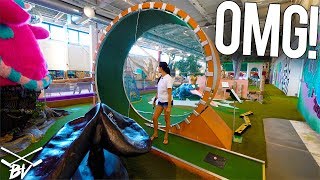 THE CRAZIEST MINI GOLF COURSE IN THE WORLD  DOUBLE HOLE IN ONE AND INSANE HOLES [upl. by Neleag253]