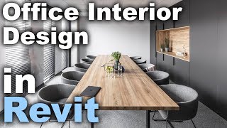 Office Interior Design in Revit tutorial [upl. by Pomfret471]