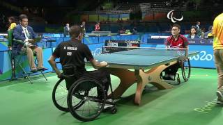 Table Tennis  GER vs KOR  Mens Singles  Class 1  Rio 2016 Paralympic Games [upl. by Lucic]