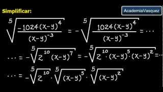 Radicación con Expresiones Algebraicas Ejercicio 4 [upl. by Anoniw821]