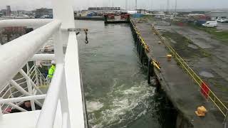 MV Alfred leaving Ardrossan for Brodick Isle of Arrandavetheraverovingtherock [upl. by Chenee]