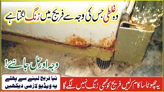 Rusty Fridge Reason amp Solution  How to Safe Refrigerator from RustZang 100  at Home  UrduHindi [upl. by Okiam573]