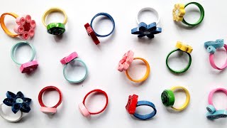 HOW TO MAKE PAPER QUILLING RINGS  WATERPROOF [upl. by Blader]