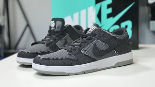 Nike SB Dunk Low Elite Medicom BERBRICK QS Sneaker Unboxing [upl. by Akcirred590]