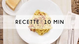 RECETTE 10 MINUTES  Linguini carbonara [upl. by Donnamarie635]