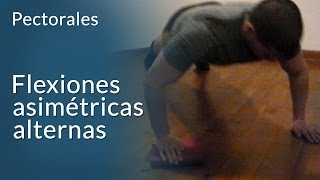 Flexiones asimétricas alternas para pecho [upl. by Eornom]