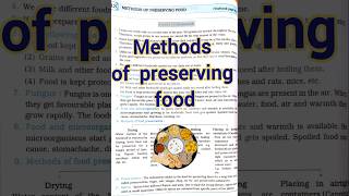 🔥Methods of preserving food Class 5 Question Answer 👩‍🍳 shorts [upl. by Anahsat]