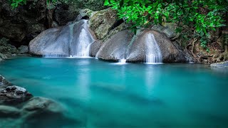 Harp by the Waterfall ➤ 9 Hours of Relaxing Harp Music amp Water Sounds for Deep Sleep Yoga Study [upl. by Dewie]