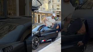 GMK driving The Bugatti Divo 10000000€ 😱😍 monaco gmk bugattidivo billionaire supercars [upl. by Marji463]