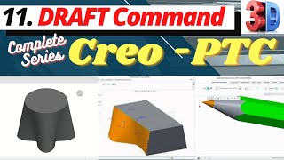 Draft in Creo  how to use draft command in creo  variable draft in creo  10 [upl. by Ailefo957]