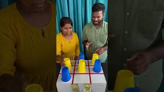 Glass and board game challenge and win prize shortsvideo trendingshorts funny games bhoot [upl. by Ribaudo166]