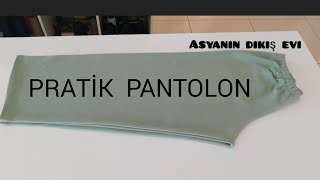 PRATIK PIJAMA PANTOLON KESIMI DIKIMI [upl. by Anuaek]