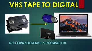 Convert VHS Tapes to Digital using Mac  NO EXTRA SOFTWARE SUPER SIMPLE [upl. by Airdnax]