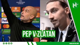 Pep Guardiola BRILLIANTLY responding to Zlatan DIGS 😂 [upl. by Staley476]