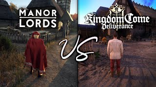 Manor Lords vs Kingdom Come Deliverance Graphical Comparison [upl. by Letram]