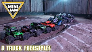 HOW MANY TRUCKS CAN I JUMP RC MONSTER JAM FREESTYLE EVENT [upl. by Burk807]