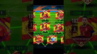 SPAIN Best Squad Build FIFA Mobile [upl. by Ylrrad]