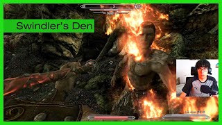 Lets Play Skyrim Again  Clearing out Swindlers Den [upl. by Anwahsed992]