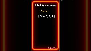 Reverse a string array and number in javascript interview learning codinginterview shortvideo [upl. by Debbee]