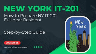 How to file New York IT201 Income Tax Return for a Full Year Resident [upl. by Ahtanaram973]