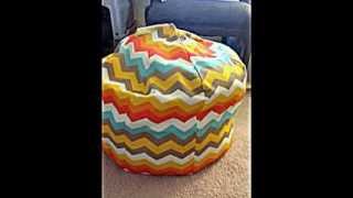 DIY Chevron Pouf Ottoman [upl. by Colvert109]