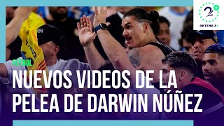 Nuevos videos del momento exacto en el que Darwin Núñez pelea con hinchas colombianos [upl. by Roydd]