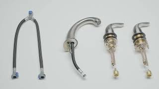 3 pieces bathroom faucet installation [upl. by Ymarej]