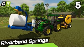 Investeren In Een Eigen Balenpers  Riverbend Springs 5  FS25 [upl. by Stephana141]