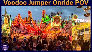 Voodoo Jumper Schäfer Onride POV 4K  Tolle Fahrt mit Pauline Schäfer am Mikrofon  Palmkirmes [upl. by Ahsayn398]