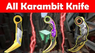 Every Karambit Knife on Valorant  Valorant Knife Skins [upl. by Analla]