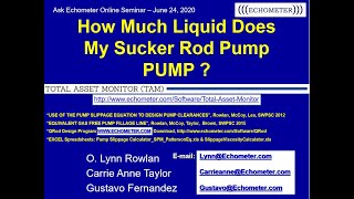 Ask Echometer Session 6 June 24 2020 Liquid in Pump [upl. by Elysha]