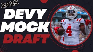 2025 Rookie Mock Draft  DynastyDevy Fantasy Football [upl. by Connolly]