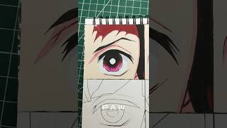 Drawing tanjiro eye shorts tanjiro tanjirokamado drawing animeart demonslayer shorts [upl. by Einned]