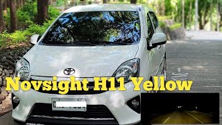 Novsight H11 Fog Light  Toyota Wigo Night Ride [upl. by Laitselec]