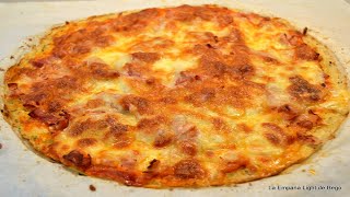 Pizza con Masa de Coliflor sin Harina Ni Levadura Receta Muy Fácil y Rápida [upl. by Gypsy]