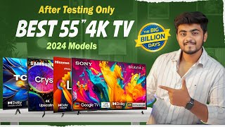 Best 55 inch 4K Smart TV in 2024 ⚡Best TV in India 2024 🔥Best 55 Inch TV in India 2024 [upl. by Acnaib]