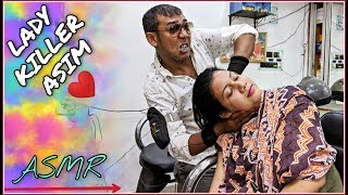 Massive Hair Cracking  Olive Oil Head Massage By Asim Barber  ASMR [upl. by Derian]