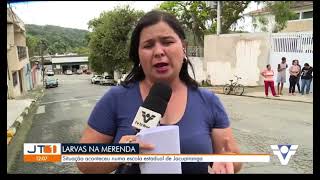 jacupiranga alunos reclamam de merenda escolar que vem com larvas [upl. by Anaibib419]