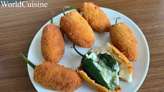 Jalapeño Poppers Recipe by World Cuisine [upl. by Gabie845]