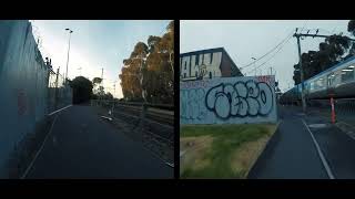 Upfield Bike Path  Coburg to docklands on bike  Side by Side in 2024 [upl. by Aytnahs]