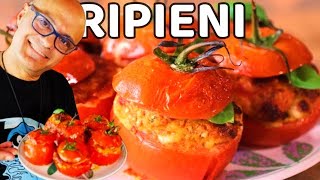 POMODORI RIPIENI saporiti ANCHE SENZA FORNO ricetta pomodori ripieni SENZA CARNE [upl. by Aphrodite]