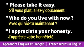 Apprendre langlais et Français en Utilisant des Phrases Simple et Facile  French words in English [upl. by Kcirde501]