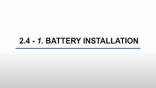 24  1 BATTERY INSTALLATION 216 [upl. by Eecyal]