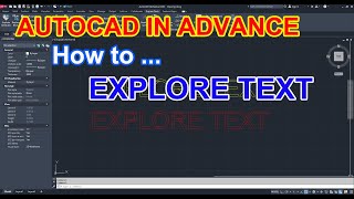 How to Explore Text in Autocad  Autocad in Advance  Autocad Tutorial [upl. by Aenitsirhc494]