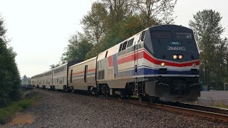 Amtrak Pepsi Can Railfanning Action around Everett Washington [upl. by Snah]